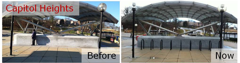 Capitol Heights bike racks Jan 2012