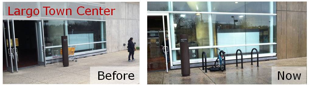 Largo Town Center bike racks Jan 2012 Largo Town Center bike racks Jan 2012
