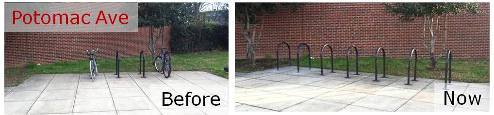 Potomac Ave bike racks 1 Jan 2012