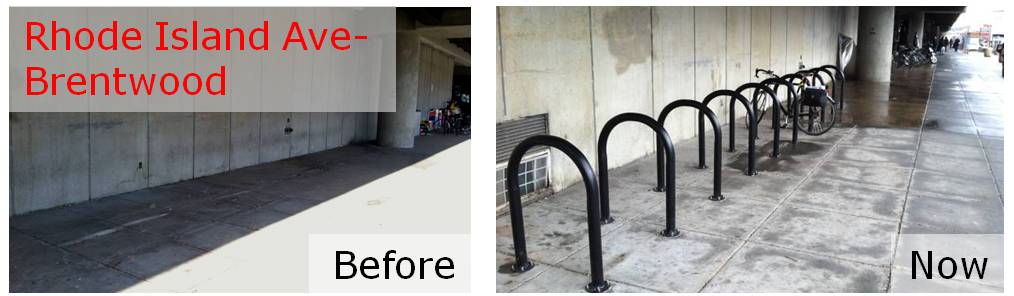 Rhode Island Ave-Brentwood Bike Racks Jan 2012