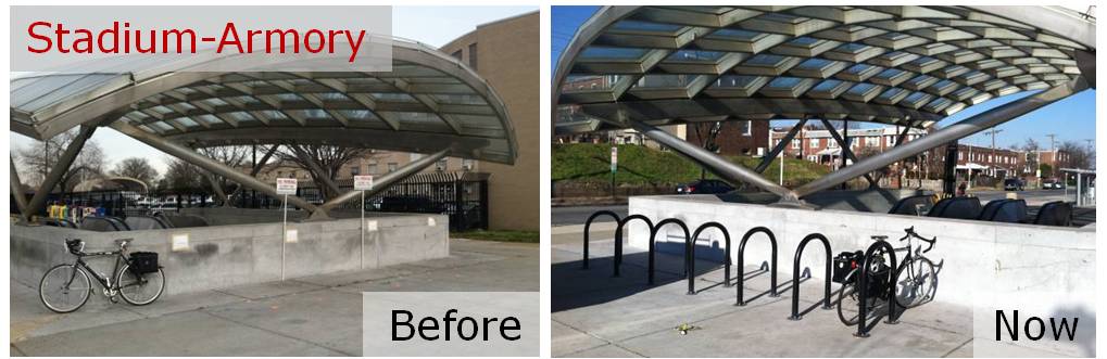 Stadium Armory Bike racks Jan 2012 Stadium Armory Bike racks Jan 2012