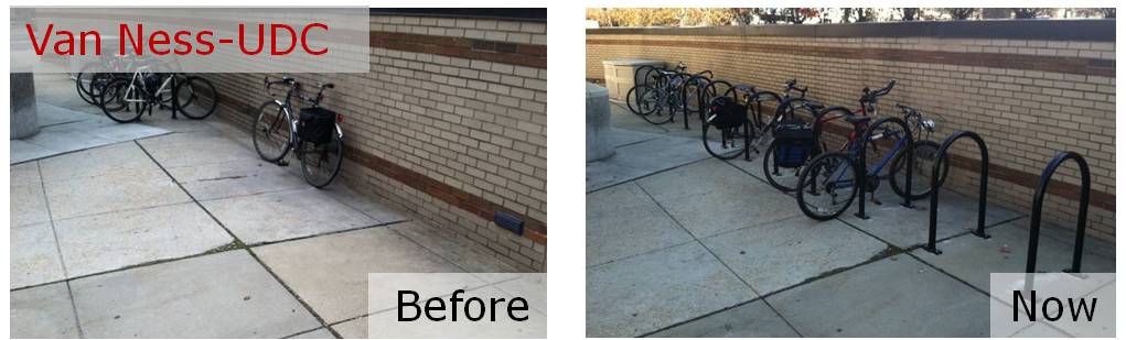 Van Ness Bike racks Jan 2012