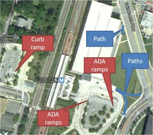 Map of concrete work and sidewalks