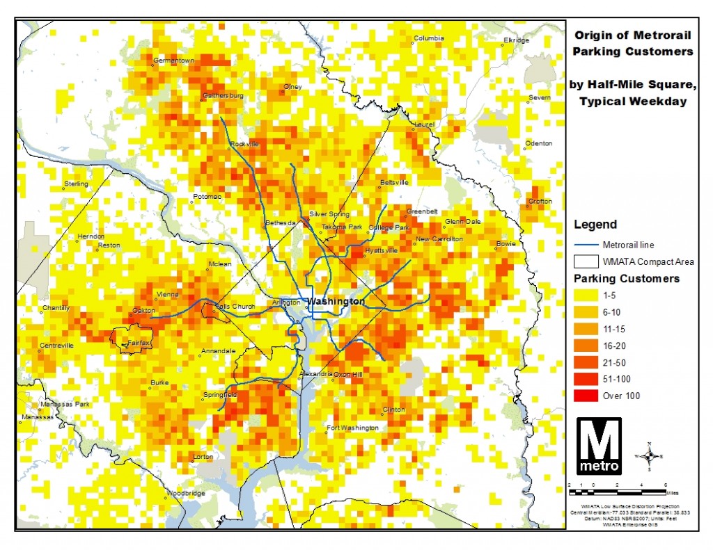 Origin of Metrorail Customers; a closer look.