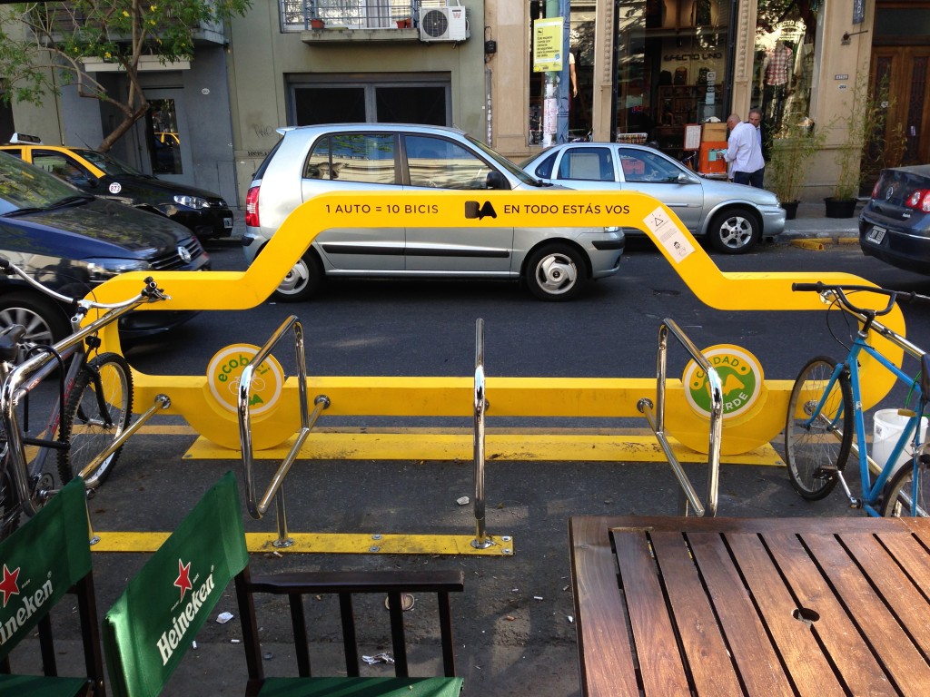 On-Street Bike Parking in Buenos Aires