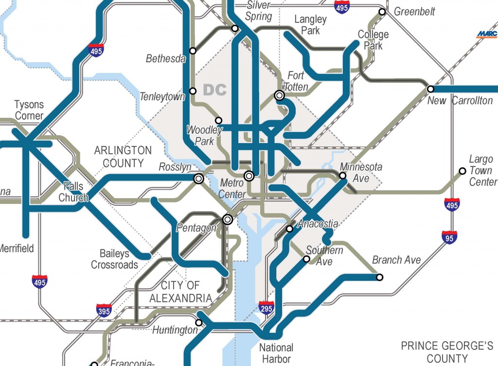Regionally Significant High Capacity Surface Transit Corridors Inside the Beltway